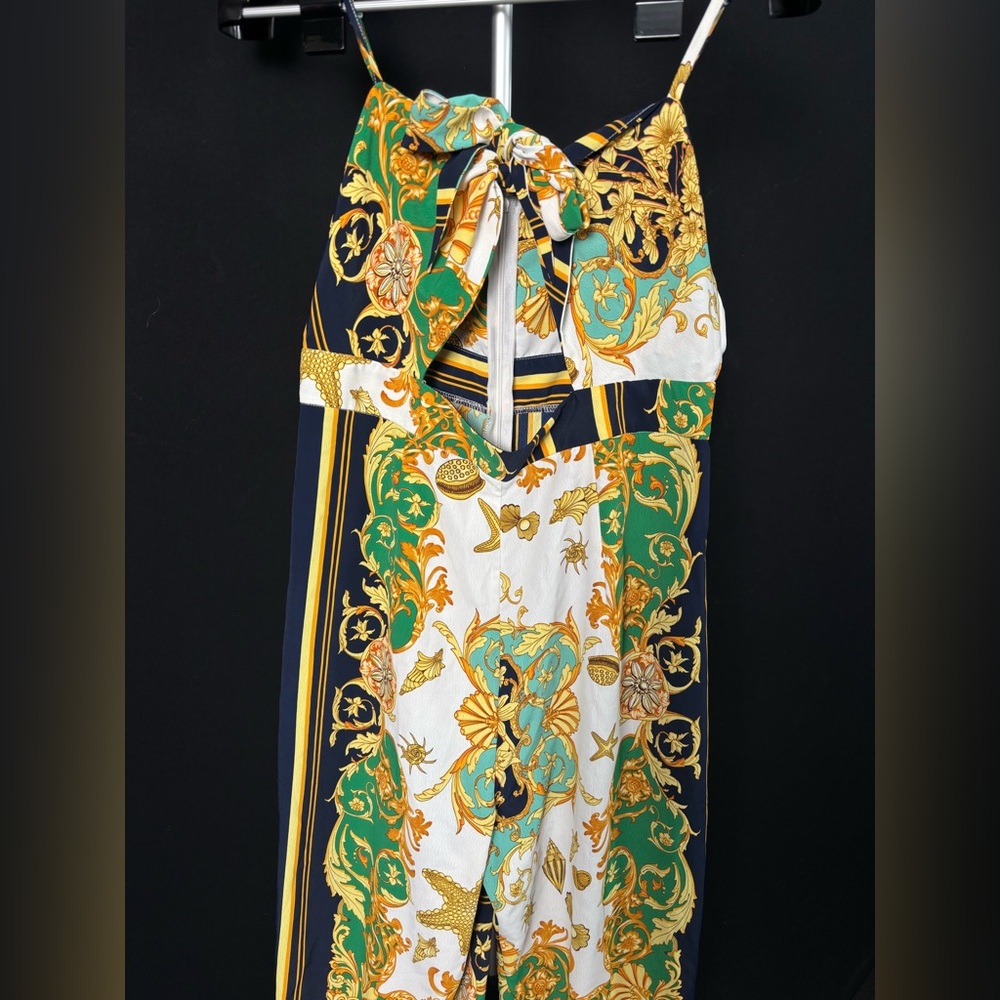 PrettyLittleThing Vibrant Venetian Patterned Jumpsuit